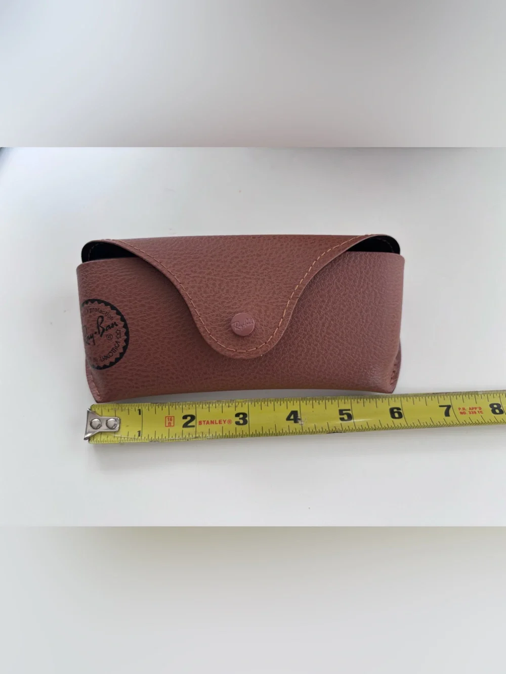 Ray-Ban Brown Textured Semi-Hard Leather Sunglasses Case